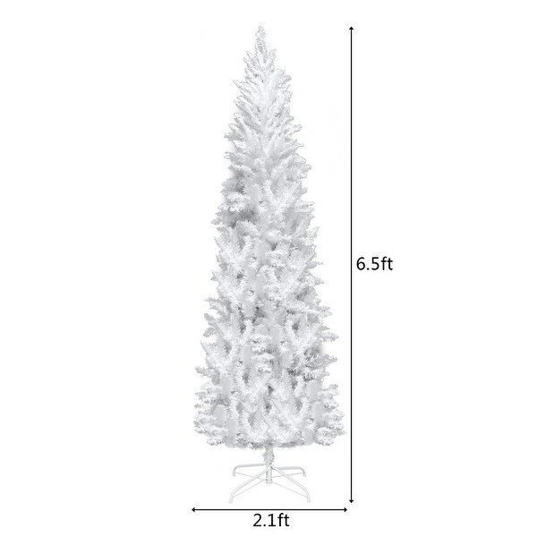 FCH 6.5ft Flocking Tied Light Christmas Tree