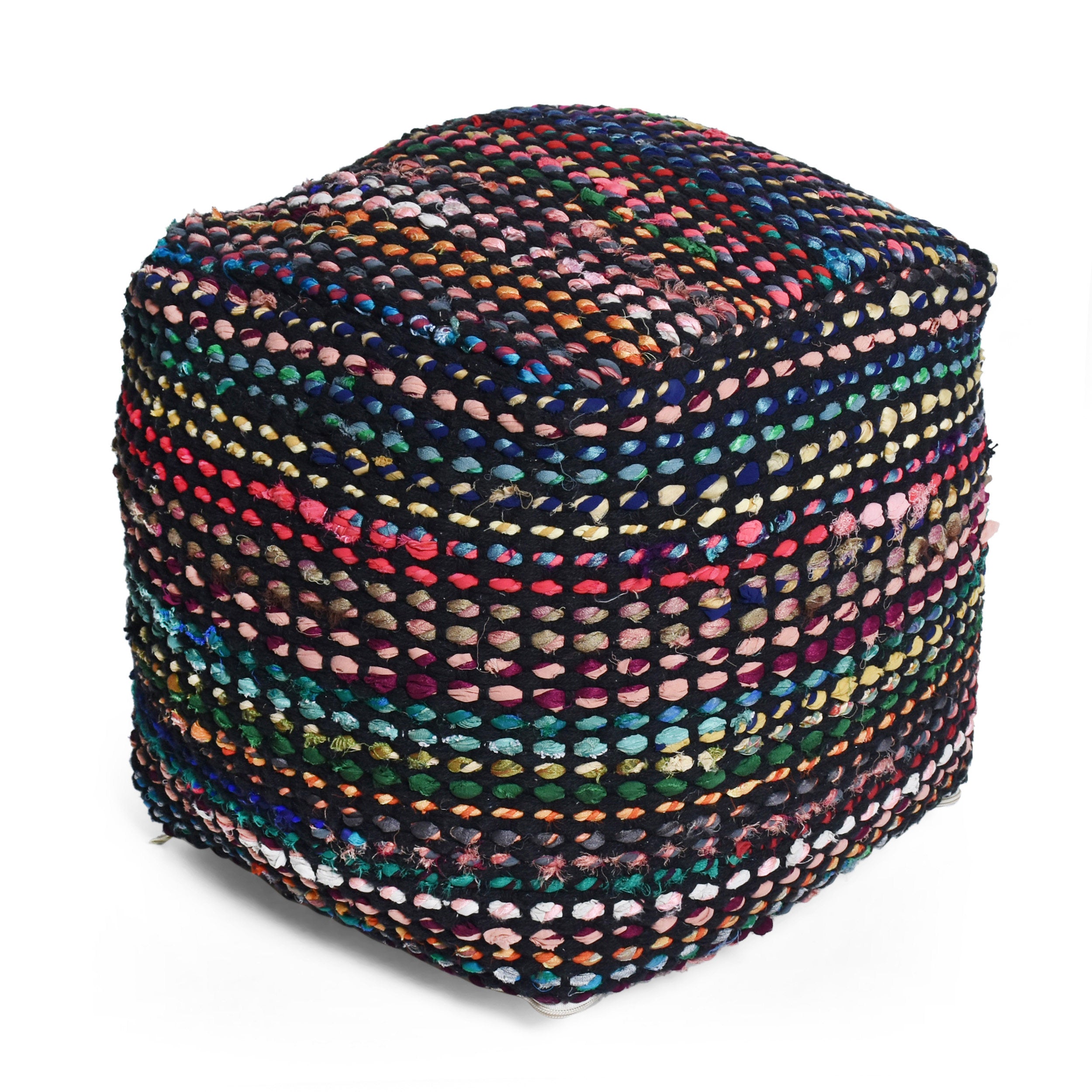 Naholo Handcrafted Boho Fabric Pouf