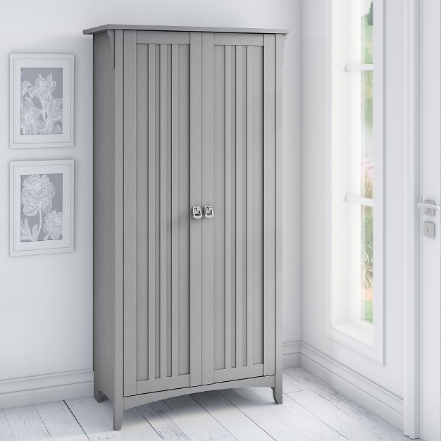 Salinas Tall Storage Cabinet With Doors Bush Furniture