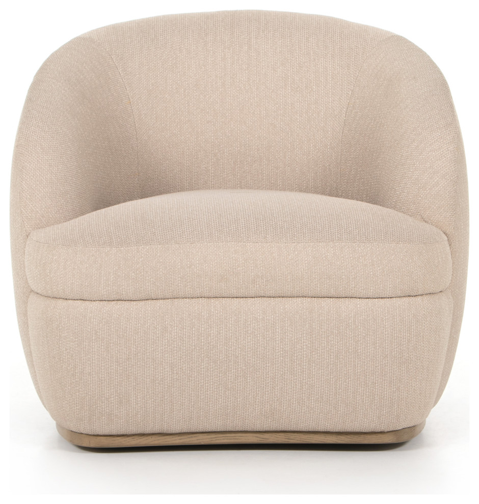 Sandie Swivel Chair  Patton Sand   Transitional   Armchairs And Accent Chairs   by Four Hands  Houzz