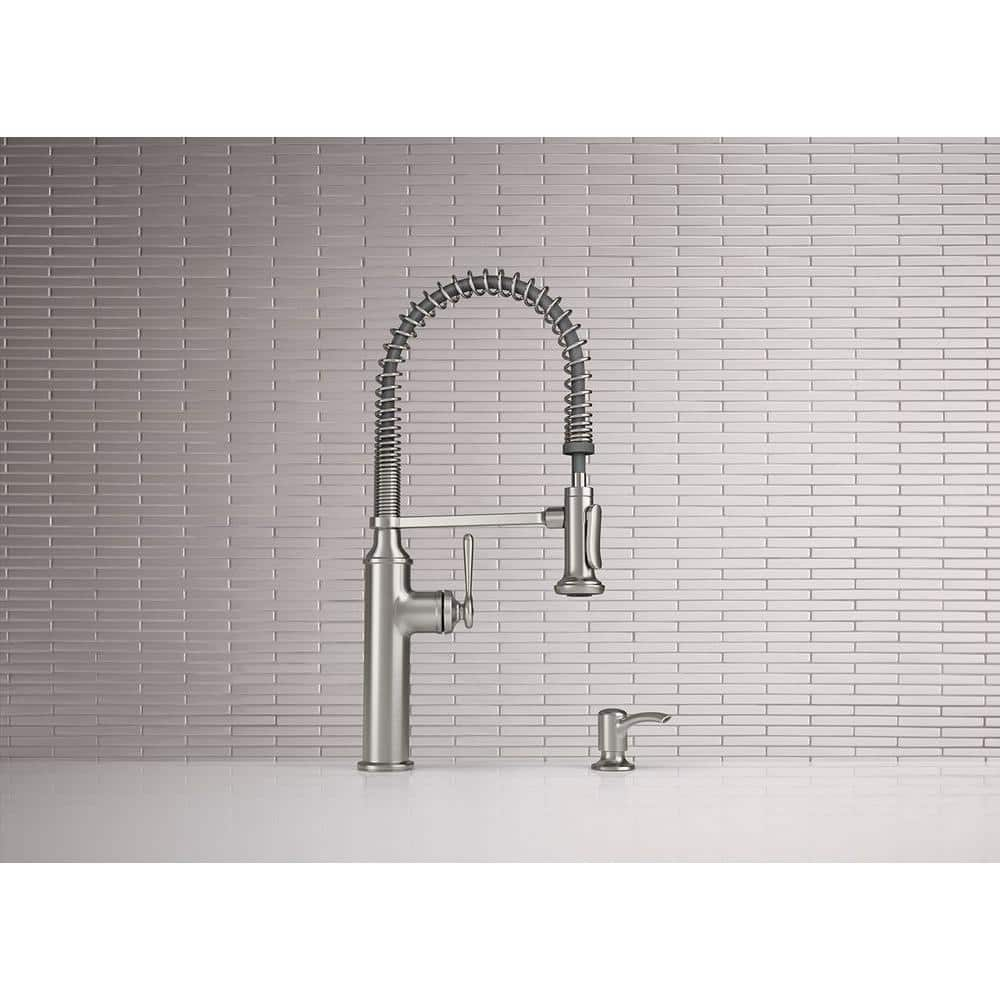 Kohler Sous Pro-Style Single-Handle Pull-Down Sprayer Kitchen Faucet In Vibrant Stainless