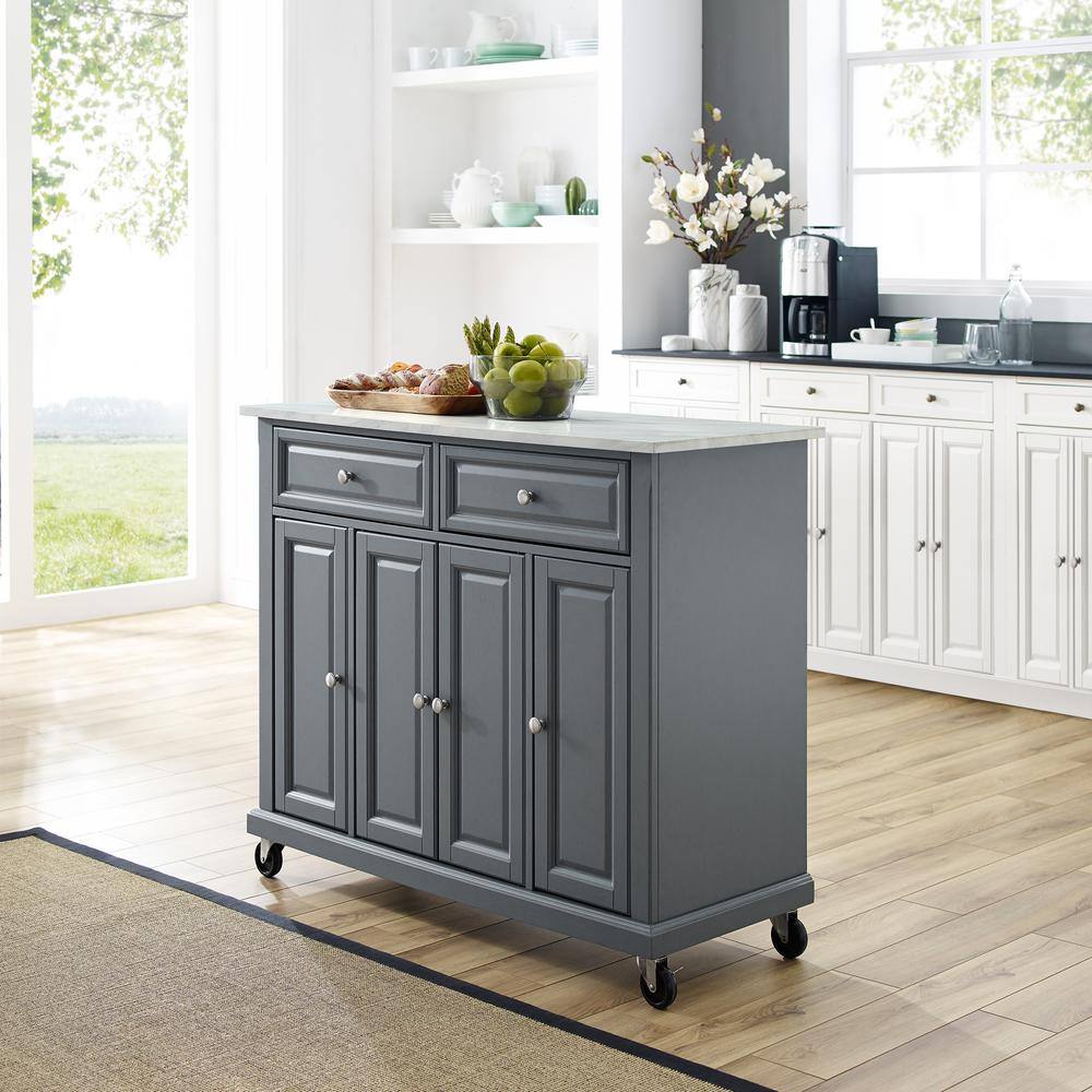 CROSLEY FURNITURE Avery Gray Kitchen Cart KF30043EGY