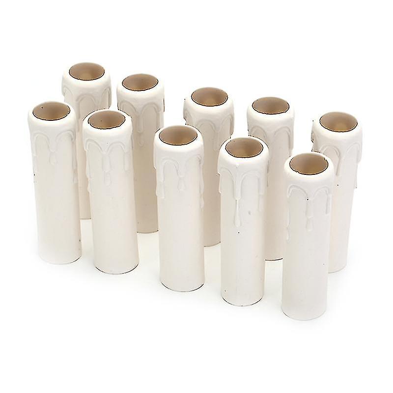 10pcs Plastic Drip Candle Tube For Chandelier Light Bulb Covers Sleeve