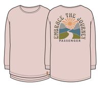 Embrace Recycled LS T-Shirt - Peachy Pink Marl