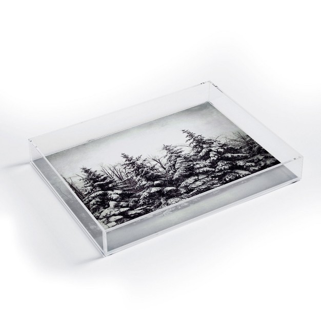 Chelsea Victoria Snow And Pines Acrylic Tray Deny Designs