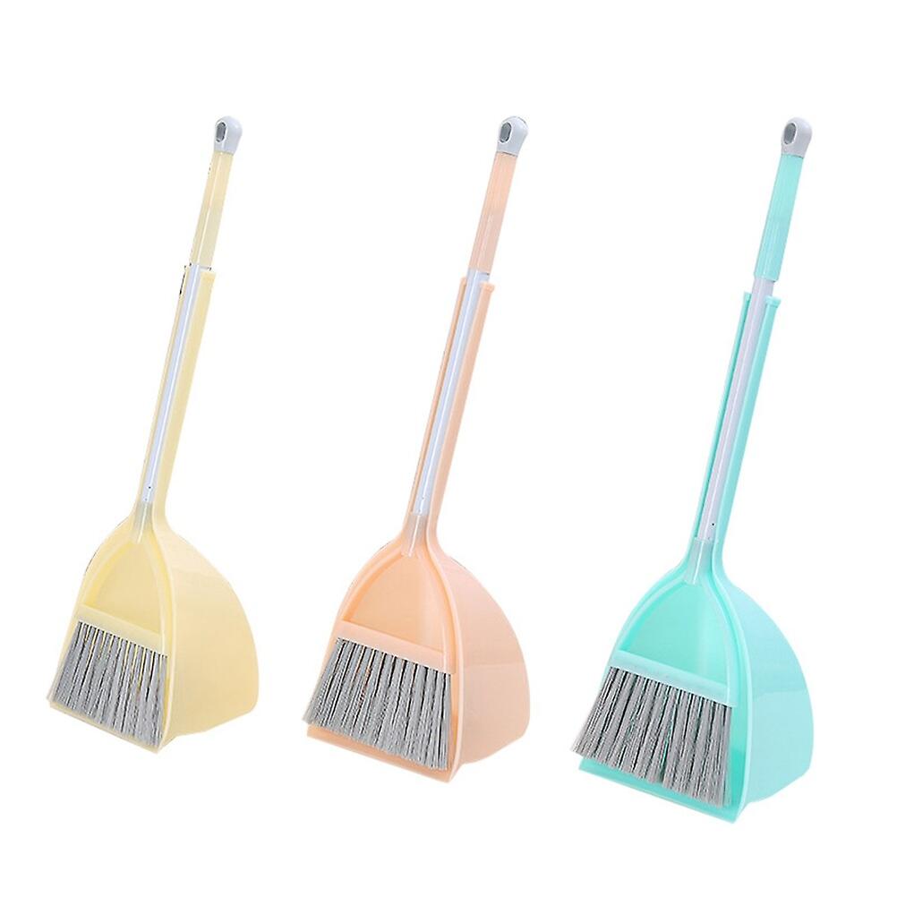 Children's Broom Mop Combination Mini Broom Set Sweeping Toys Clean Small Broom (blue)