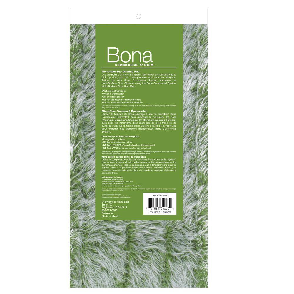 Bona 24 in. Commercial System Microfiber Dust Mop Pad AX0003543