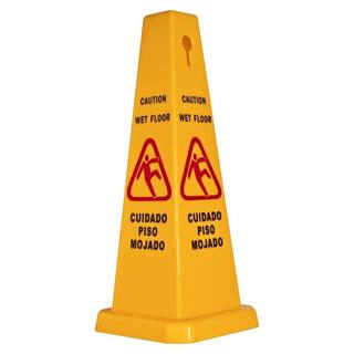 Genuine Joe Bright 4-Sided Caution Safety Cone GJO58880