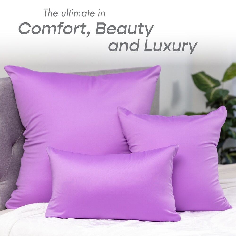 Throw Pillow Cozy Soft Microbead Purple: 1 Pc