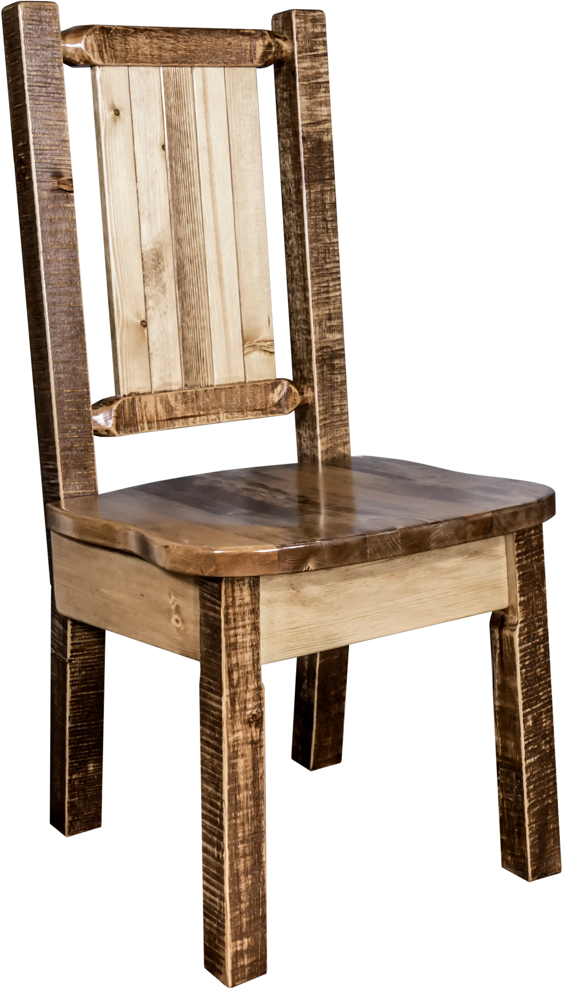 Rustic Laser Engraved Bear Dining Chair - Homestead