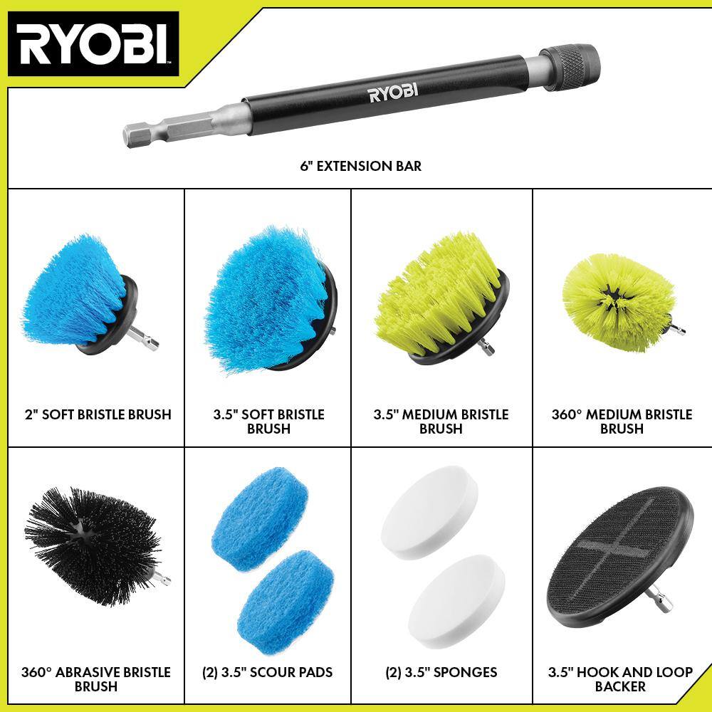 RYOBI Scrubber Accessory Kit (11-Piece) A95SPBK223