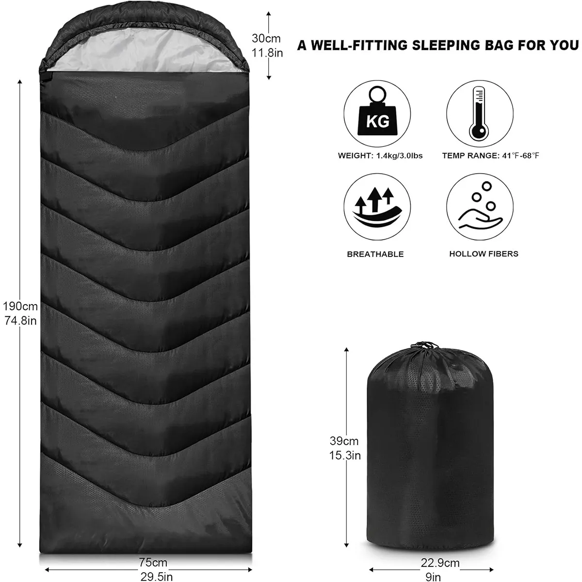 New design waterproof Oem China Wholesale winter sleeping bags for outdoor camping walking hiking