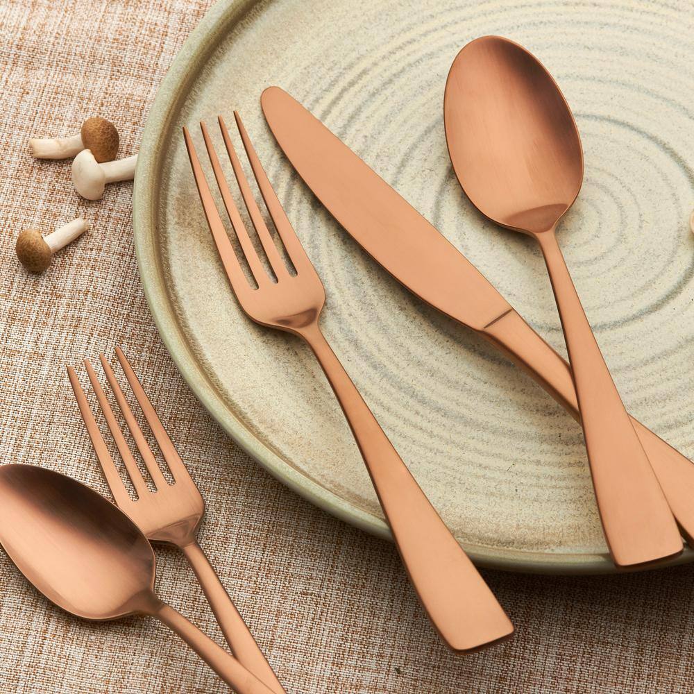 Ornative Tableware Luna 20-Piece Copper 180 Stainless Steel Flatware Set (Service for 4) ORN-063-CO