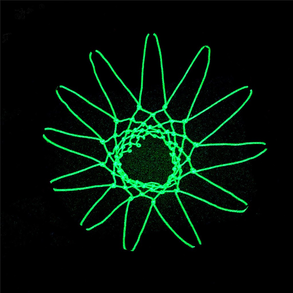 Outdoor Basketball Rim Net Glow in The Dark Nylon Glowing Basketball Net