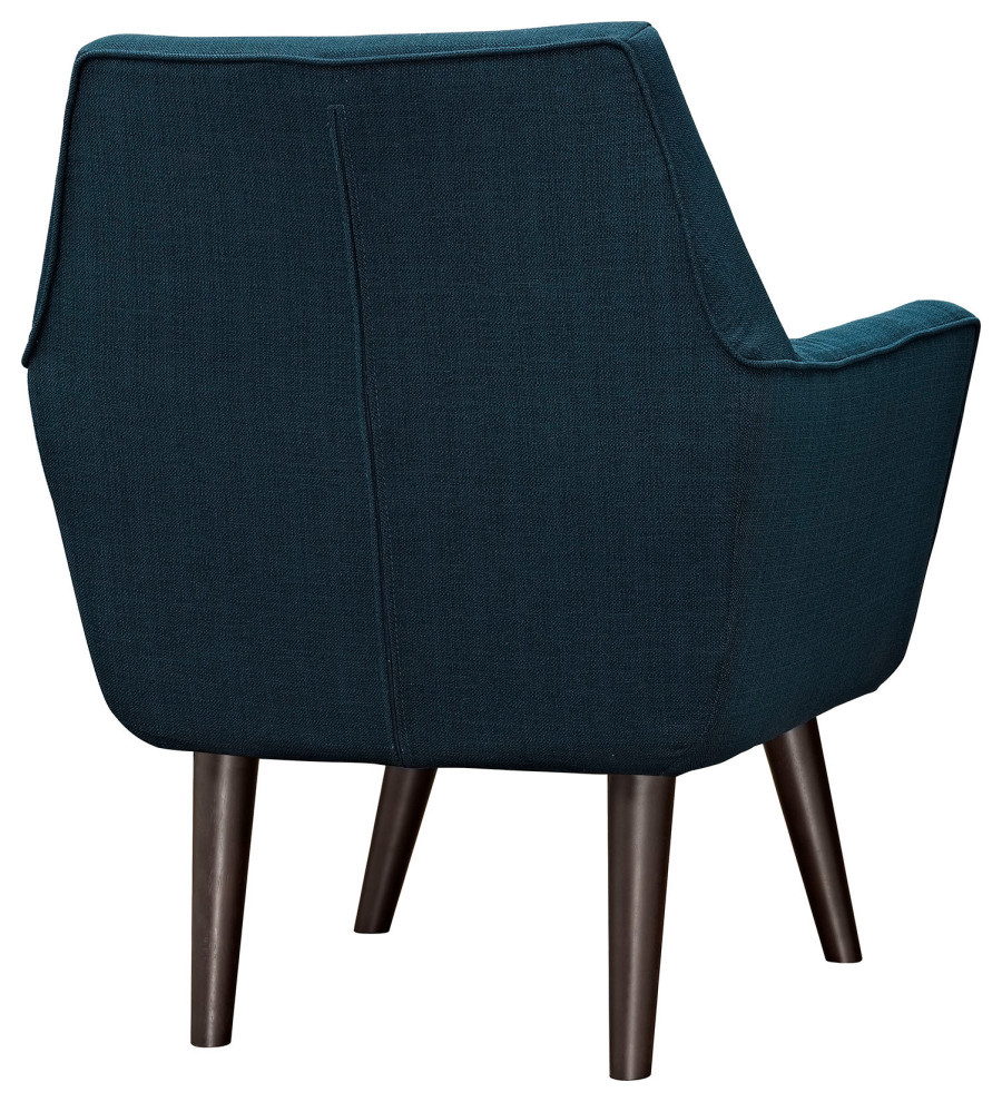 Ezra Azure Upholstered Fabric Armchair   Midcentury   Armchairs And Accent Chairs   by V.S.D Furniture  Houzz