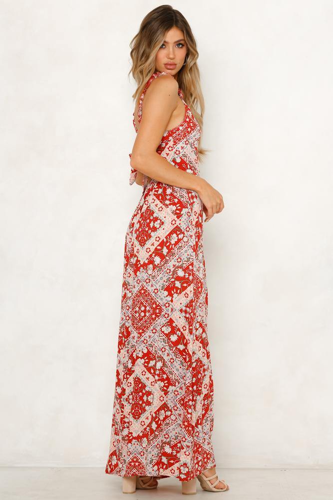 Keep You Happy Maxi Dress Red