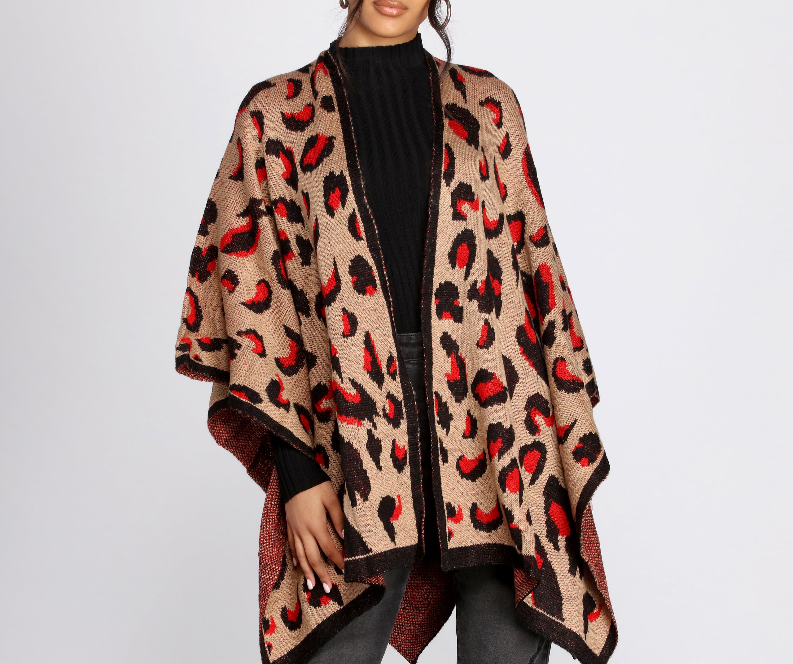 Cozy Leopard Print Kimono