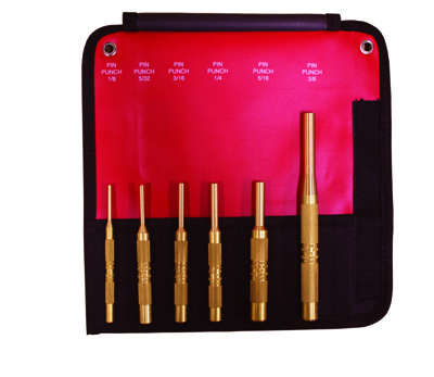 Mayhew 6Pc Brass Pin Punch Set