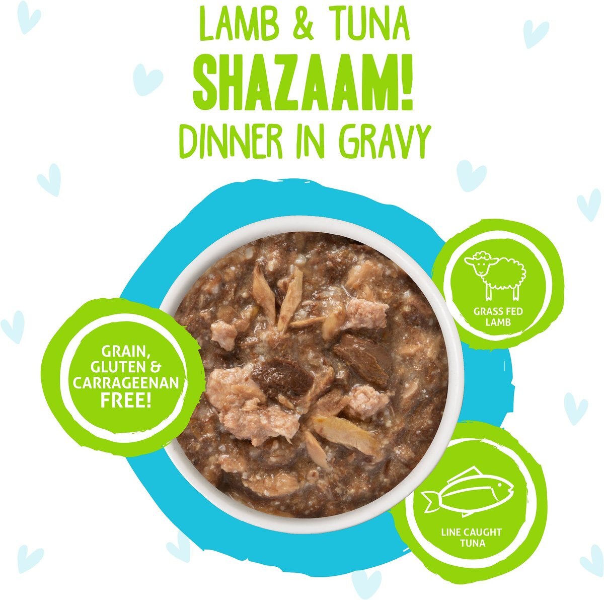 BFF OMG Shazaam! Lamb and Tuna Dinner in Gravy Grain-Free Cat Food Pouches