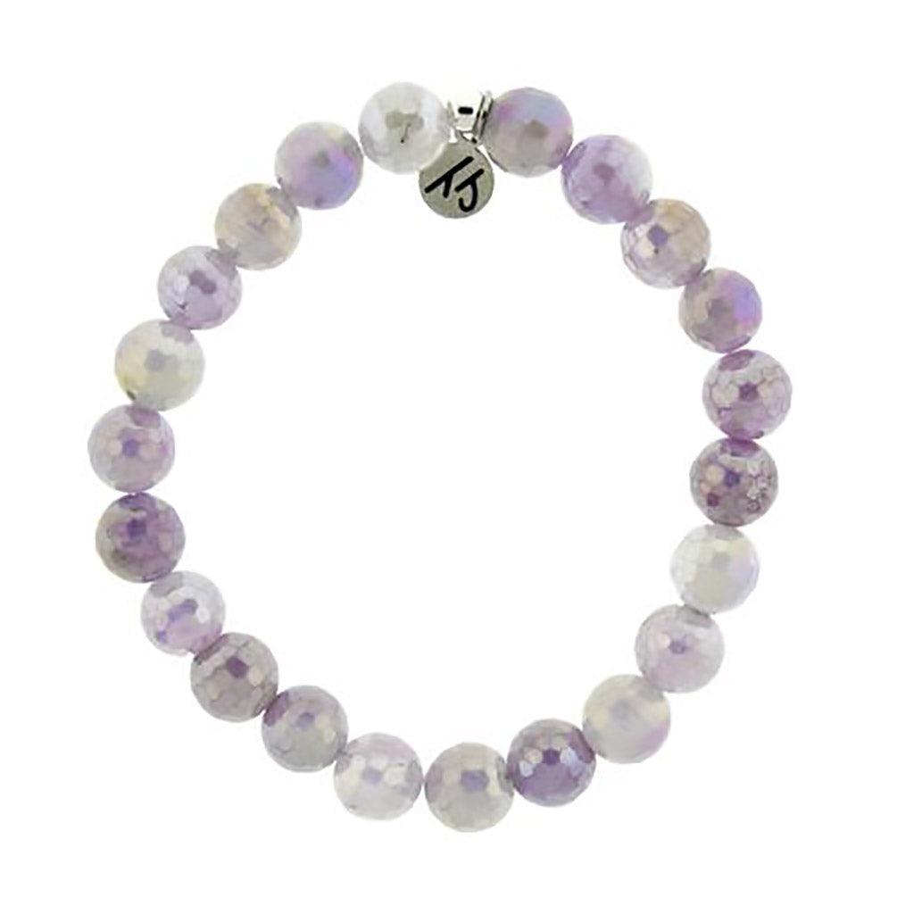 T. Jazelle  Defining Bracelet- Friendship Bracelet with Mauve Jade Gemstones