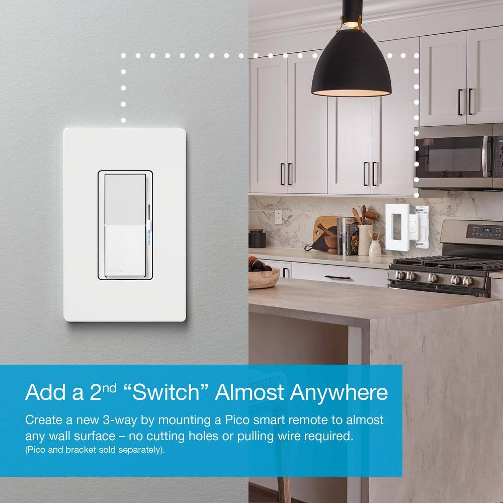 Lutron Diva Smart Dimmer Switch for Caseta Smart Lighting 150-Watt LED Brown (DVRF-6L-BR) DVRF-6L-BR