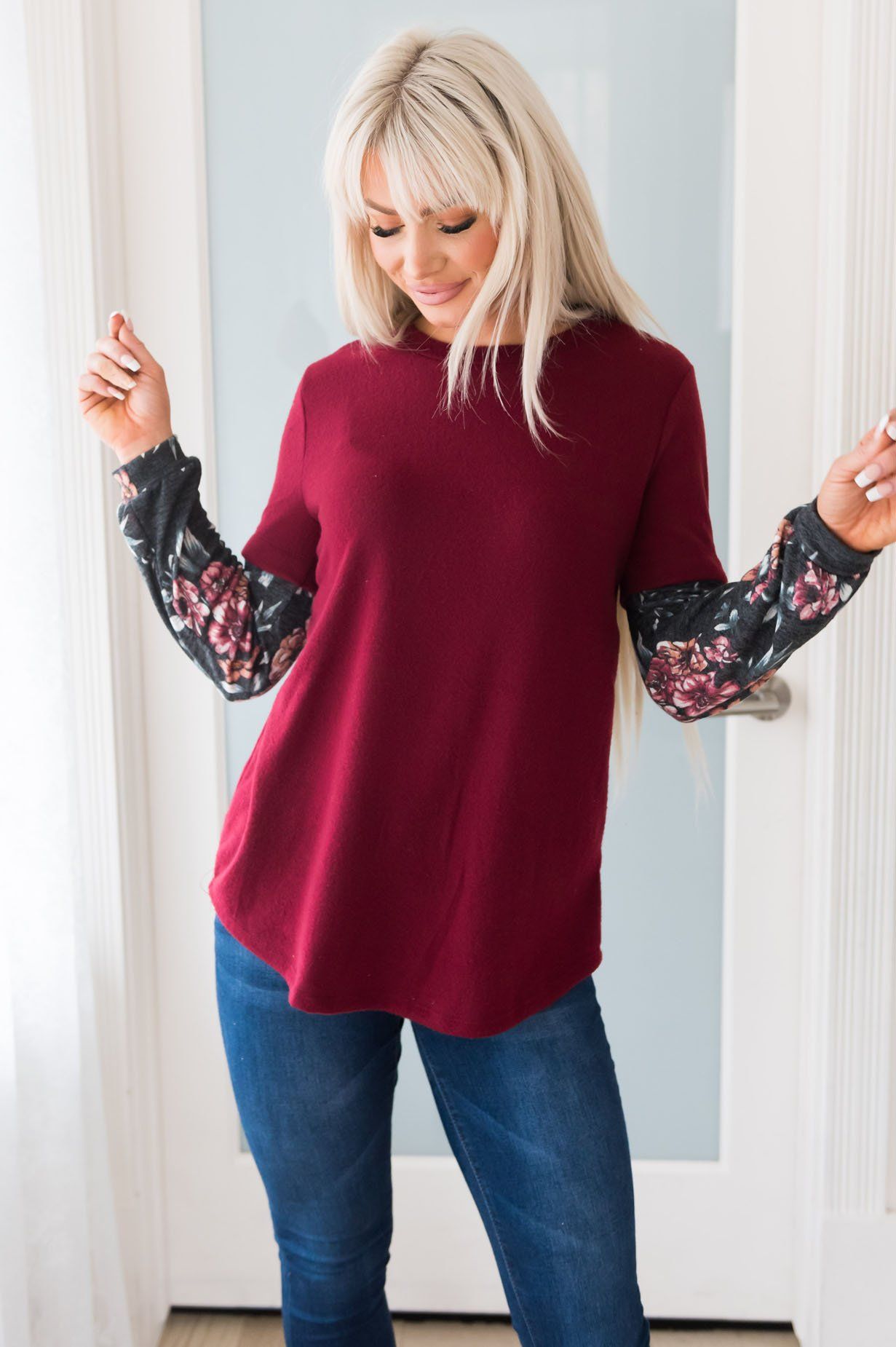 Watch Me Bloom Modest Top