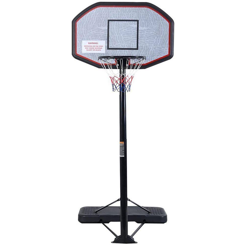 TIRAMISUBEST Indoor and Outdoor Portable Basketball HoopGoal with 6.5 ft. x 10 ft. Height Adjustable and Wheels W1408XY60507