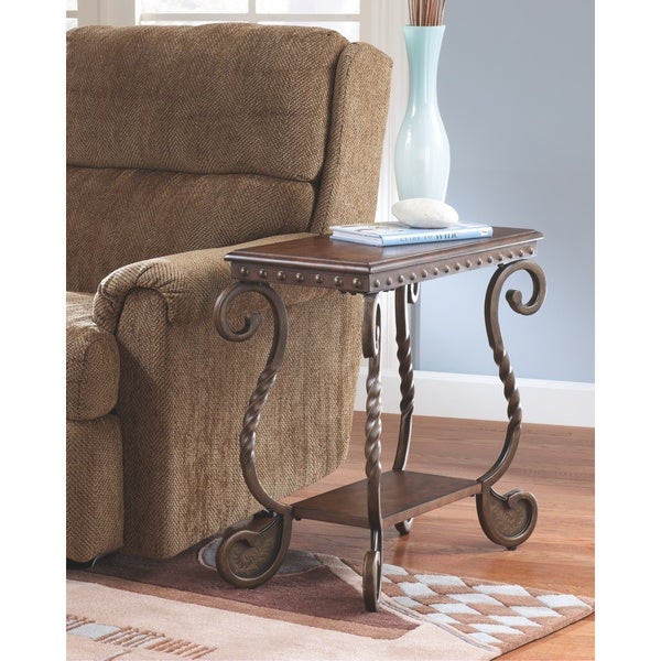 Rafferty Dark Brown Chair Side End Table