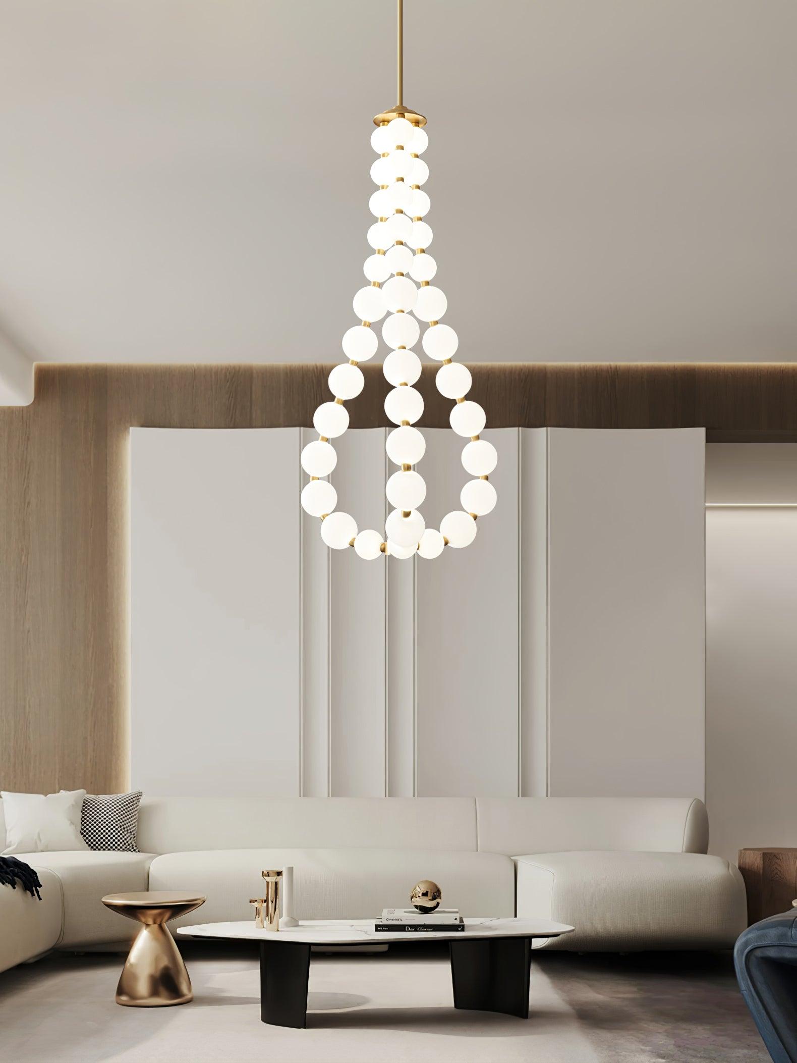 Acrylic Pearl Necklace Chandelier