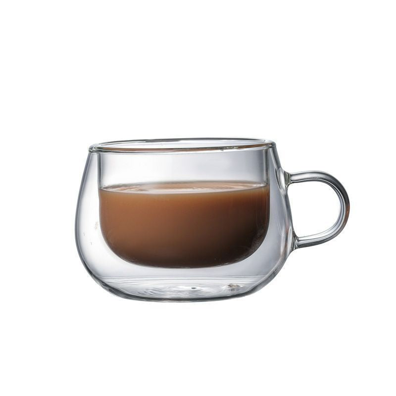 Insulated Double-Layer Coffee Cup Transparent