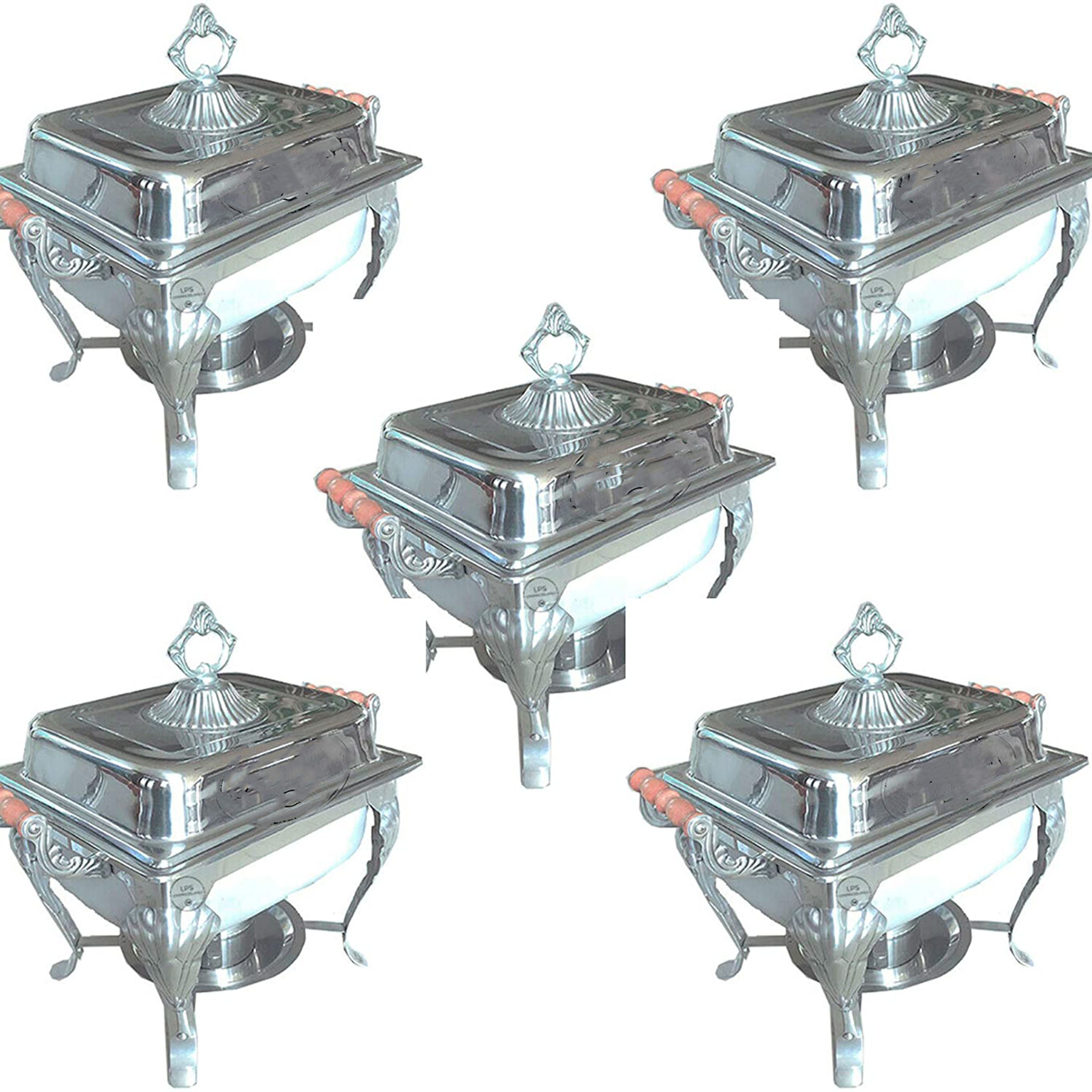 5 PACK Catering Classic 4 QT STAINLESS STEEL Chafer Chafing Dish Set Buffet Half