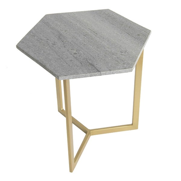 Aurora Home Piers Hexagon Marble Table - 18