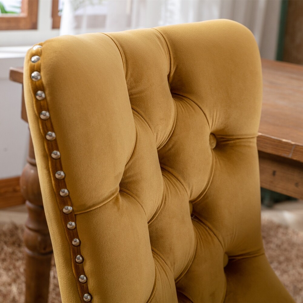 High end Tufted Velvet Upholstered Dining Chair