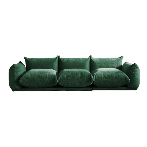 3-Seats Sectional Sofa Chenille Fabric Sofa Lounge Couch