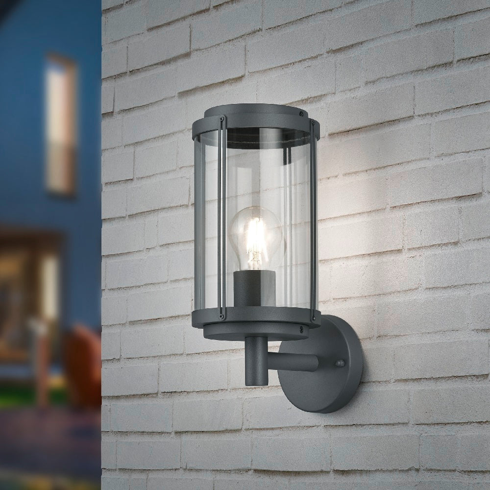 Britalia BR202360142 Anthracite Outdoor Vintage Up Lantern Wall Light IP44