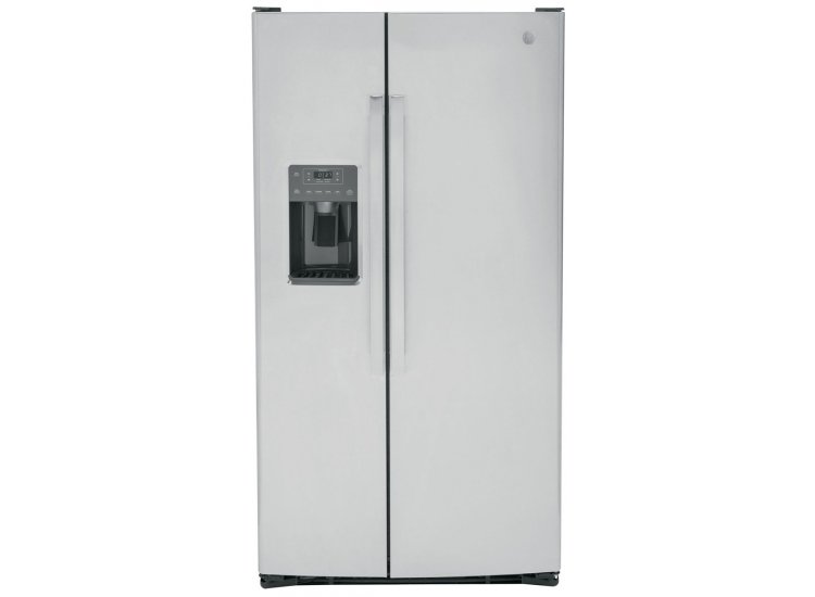 GE ENERGY STAR 25.3 Cu. Ft. Fingerprint Resistant Stainless Steel Side-By-Side Refrigerator