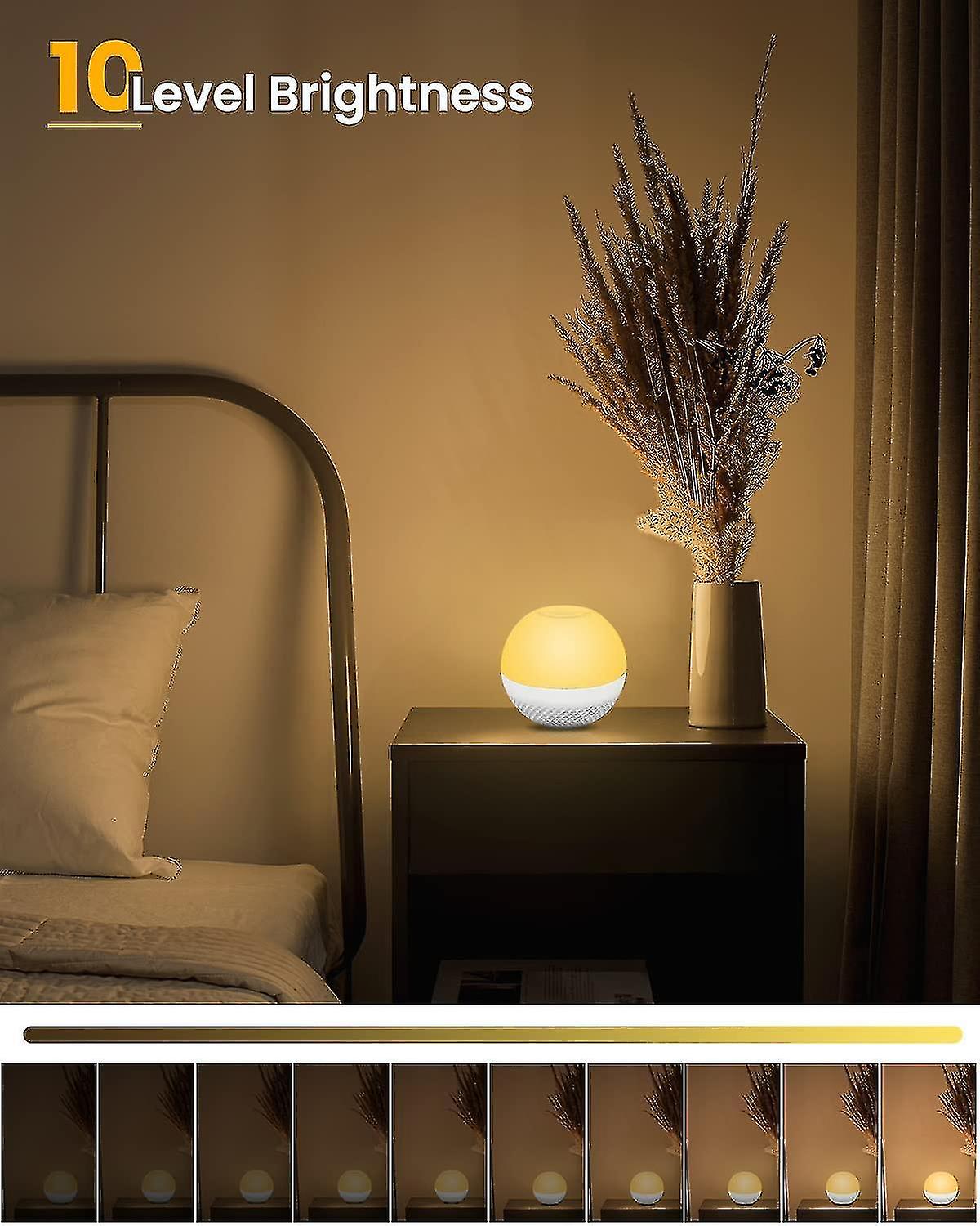 Led Bedside Lamp Night Light Children， Touch Dimmable Atmosphere Table Lamp