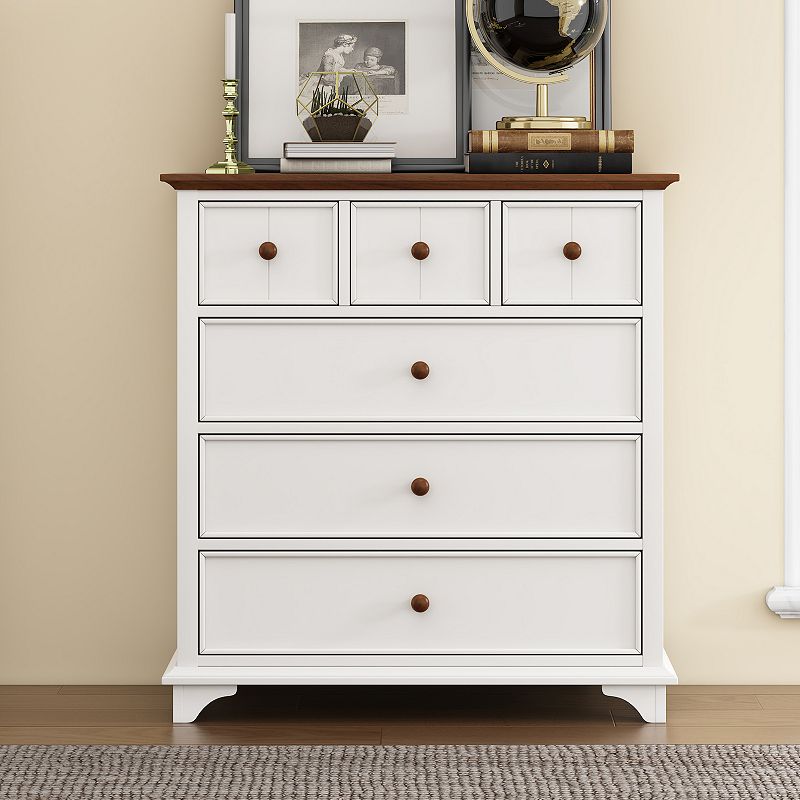 Wooden Captain Six-Drawer Chest