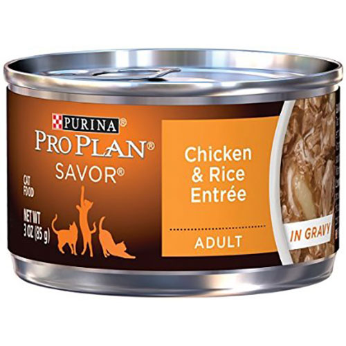 Purina Pro Plan Savor Adult Chicken and Rice Entrée Wet Cat Food 3oz