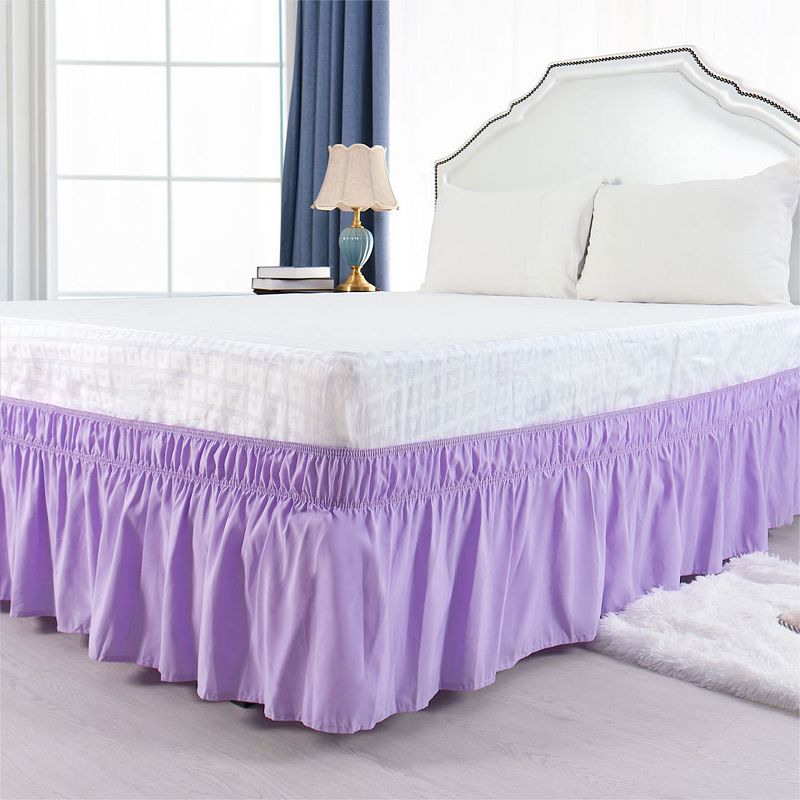 Base Valance Sheet Polyester Wrap Around Dust Ruffle 15 Drop Elastic Bedding Full 54 x 75