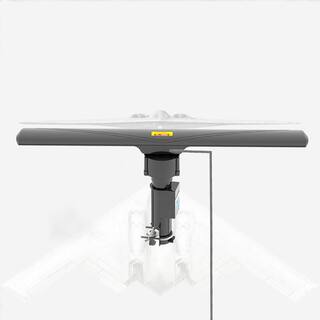 Winado 40 Hz to 860 MHz 20 PlusMinus 3dB 350 Rotation UV Dual-Band Outdoor Antenna UHFVHFFM Black 777613938944