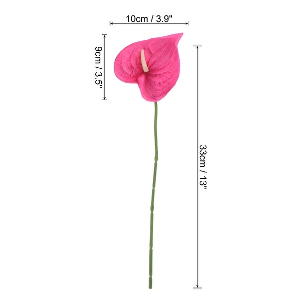 10Pcs 13 Artificial Anthurium Lily Flowers Floral Bouquet Decor