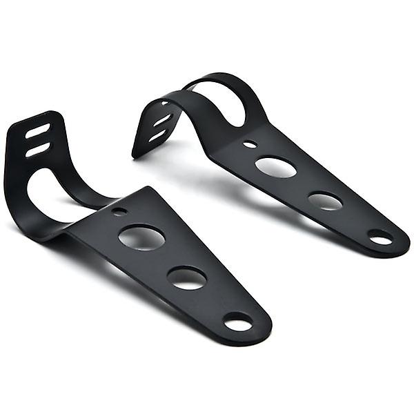 Black Headlight Mounting Bracket Fork Ears 31-37mm Compatible with Harley Davidson Dyna Glide Fat Bob Street Bob