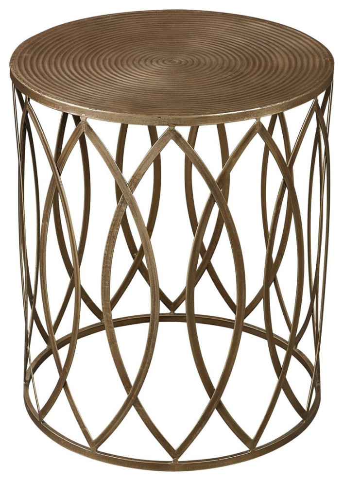 Donat Accent Table In Gold Leaf   Contemporary   Side Tables And End Tables   by Virgil Stanis Design  Houzz