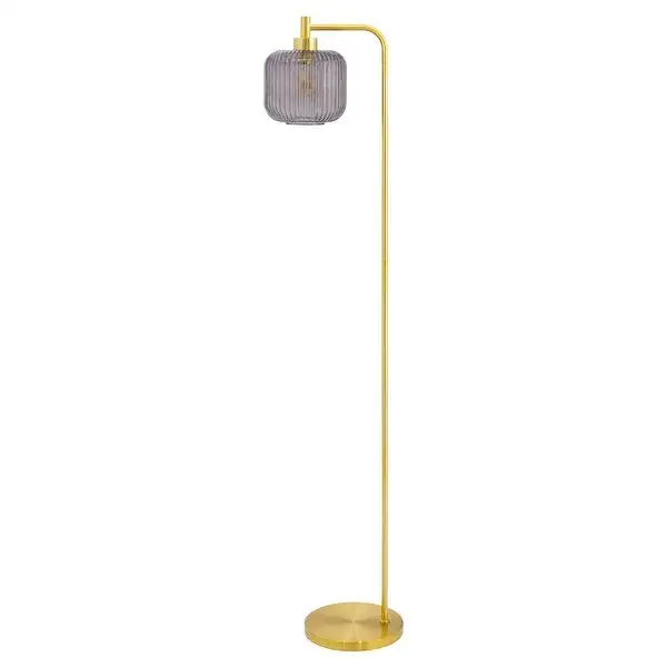 Frederick River of Goods Gold Metal and Glass Candlestick Floor Lamp