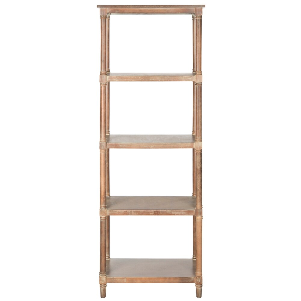 SAFAVIEH Odessa Washed Natural Pine 5 Tier Bookcase   23.6\