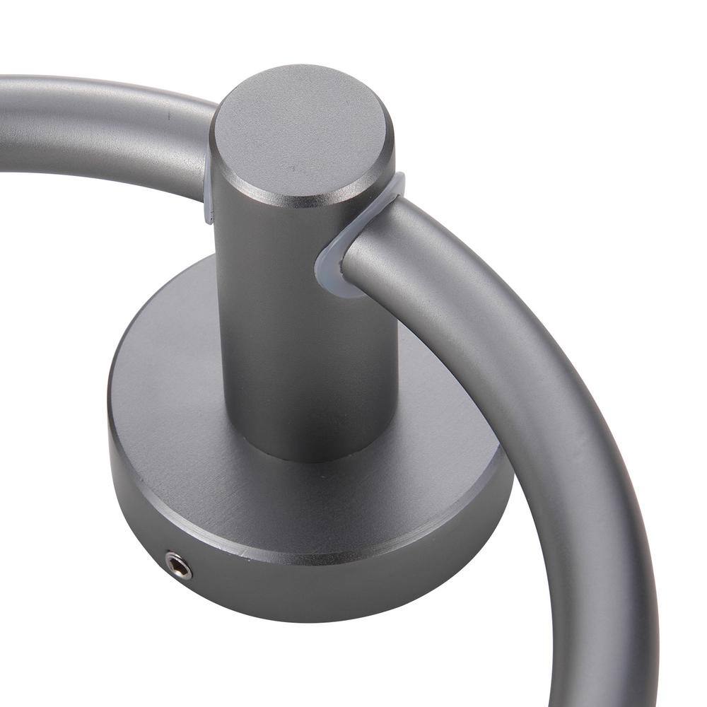 Zalerock Modern Wall-Mounted Hand Towel Ring in Gray MJH005