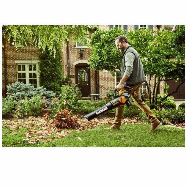 Worx Wg524 12 Amp Trivac 3 in 1 Electric Leaf Blower mulcher vac With Leaf Collection System