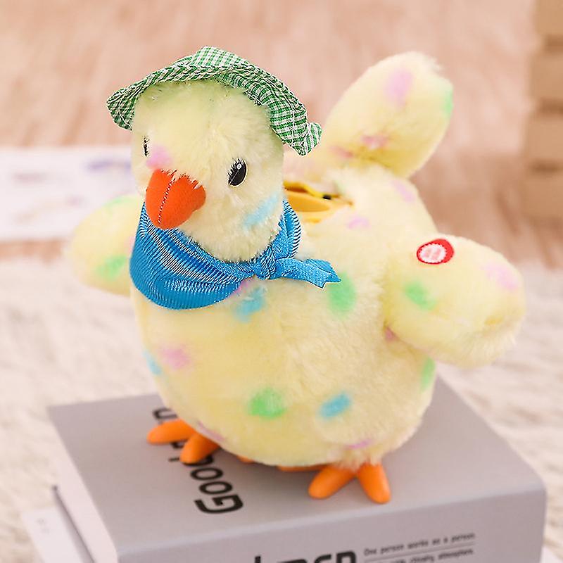 A Hen Funny Chicken Toy Laying Eggs Plush Electric Music Dancing Kids Gift