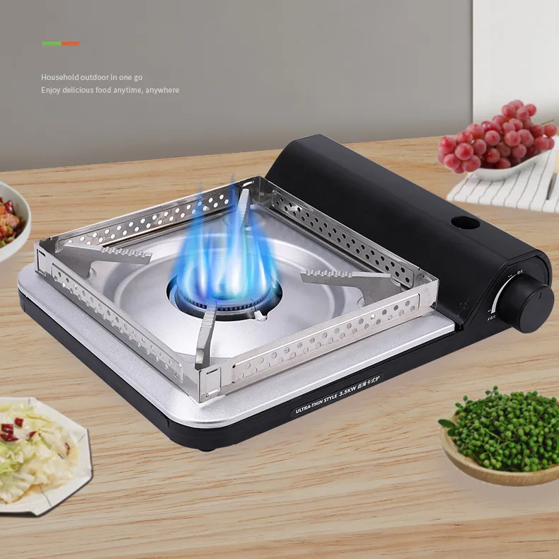 Ultra thin cassette furnace outdoor portable folding outdoor stove camping hot pot coffee making